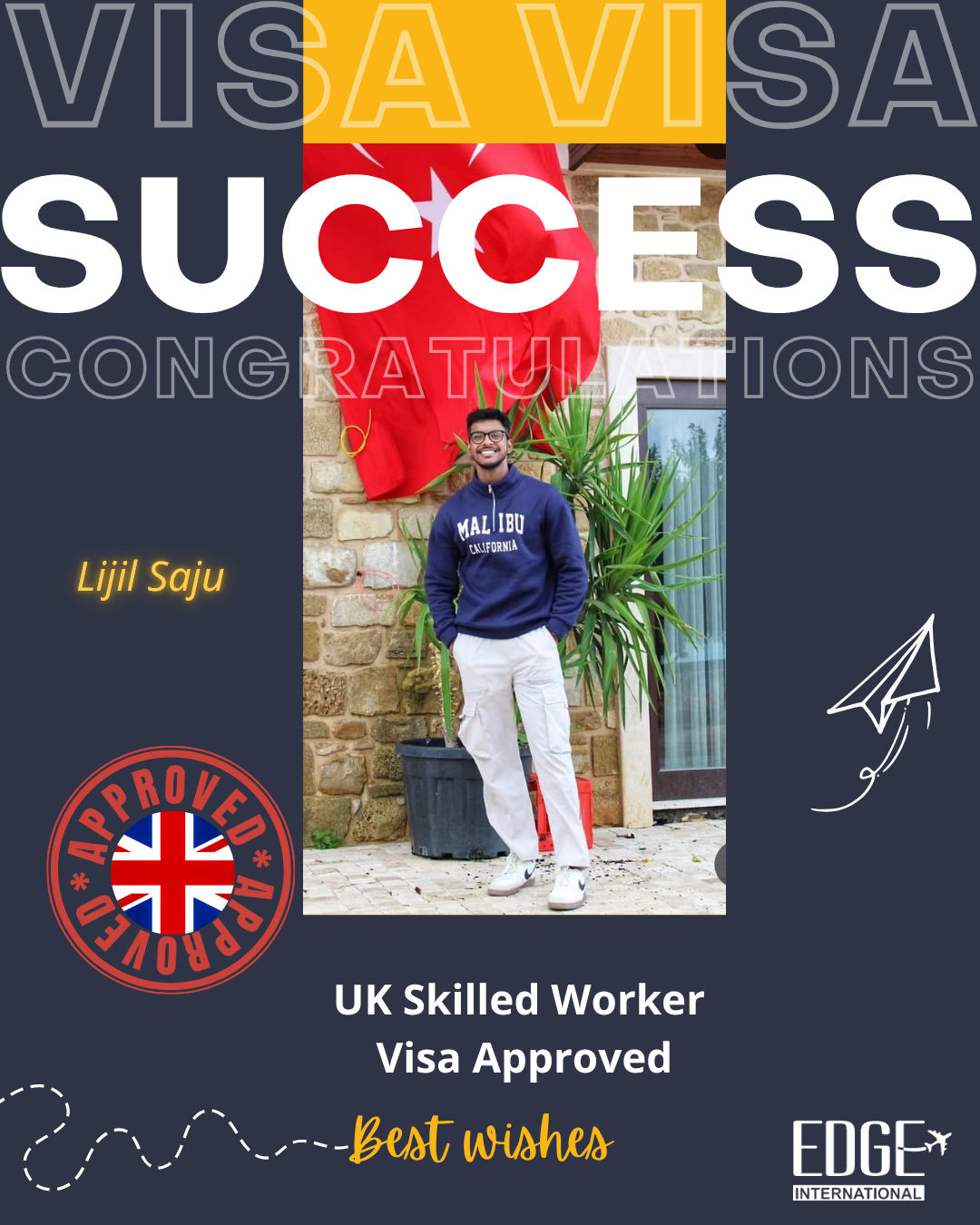 Lijil Saju - Skilled Worker Visa Approved