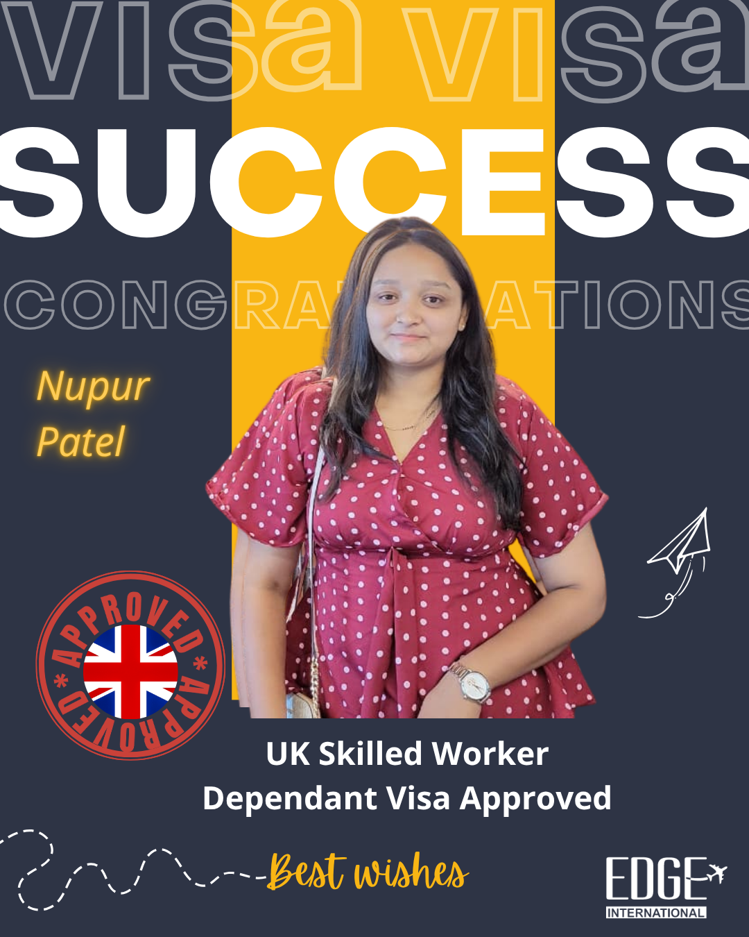 Nupur Patel - Skilled Worker Dependant Visa Approved