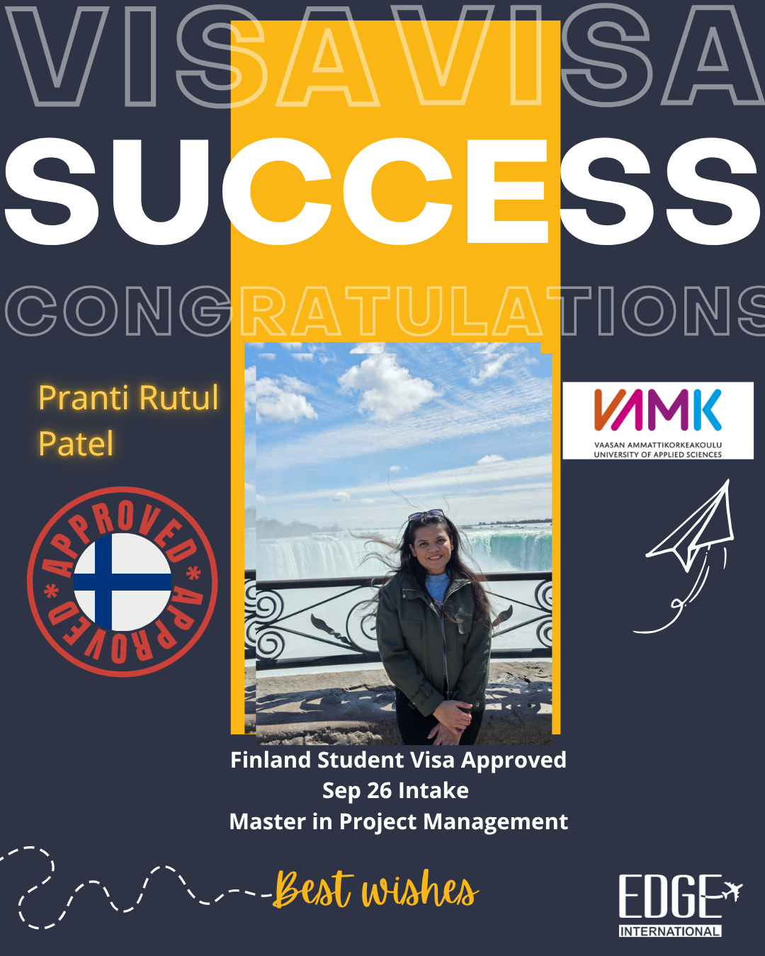 Pranti Rutul Patel - Student Visa Approved - Sep 26 Intake - Master in Project Management