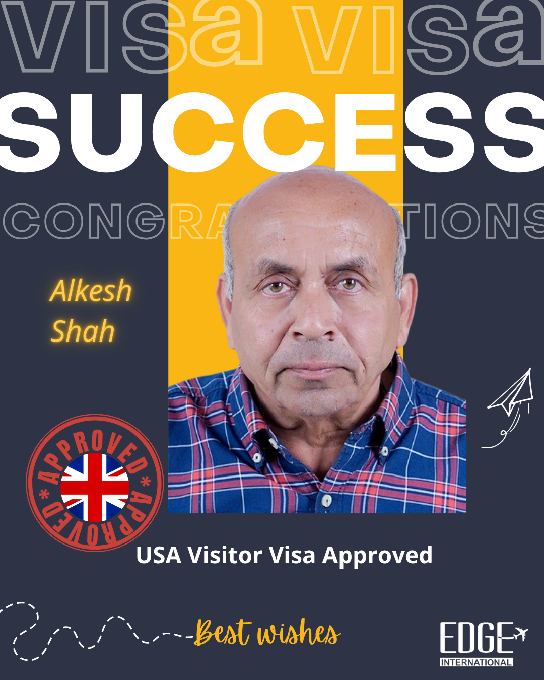 Alkesh Shah - Visitor Visa Approved
