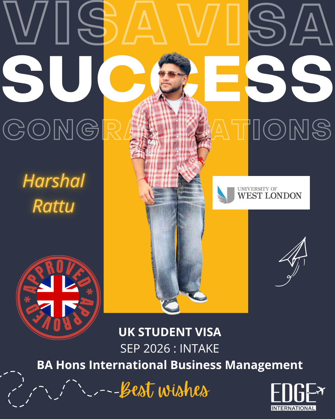 Harshal Rattu - Student Visa - Sep 2026 Intake - BA Hons International Business Management