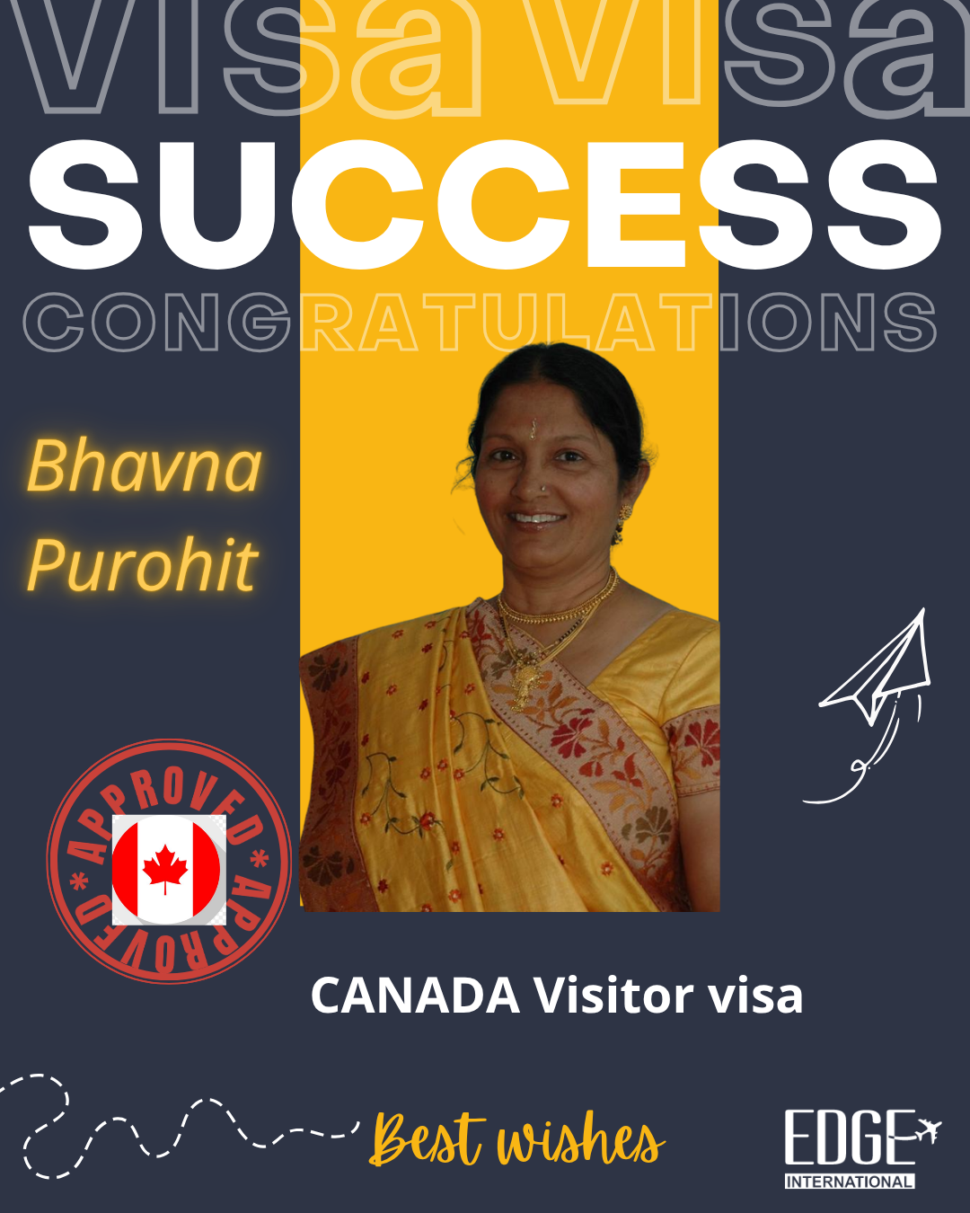 Bhavna Purohit - Visitor Visa Approved