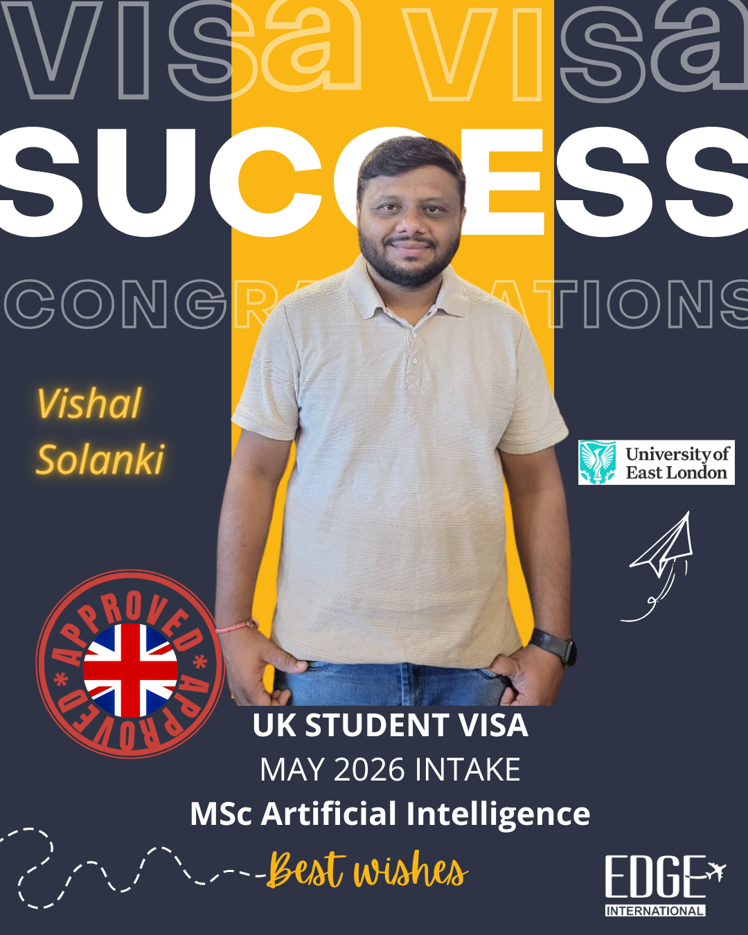 Vishal Solanki - Student Visa - May 2026 Intake - MSc Artificial Intelligence