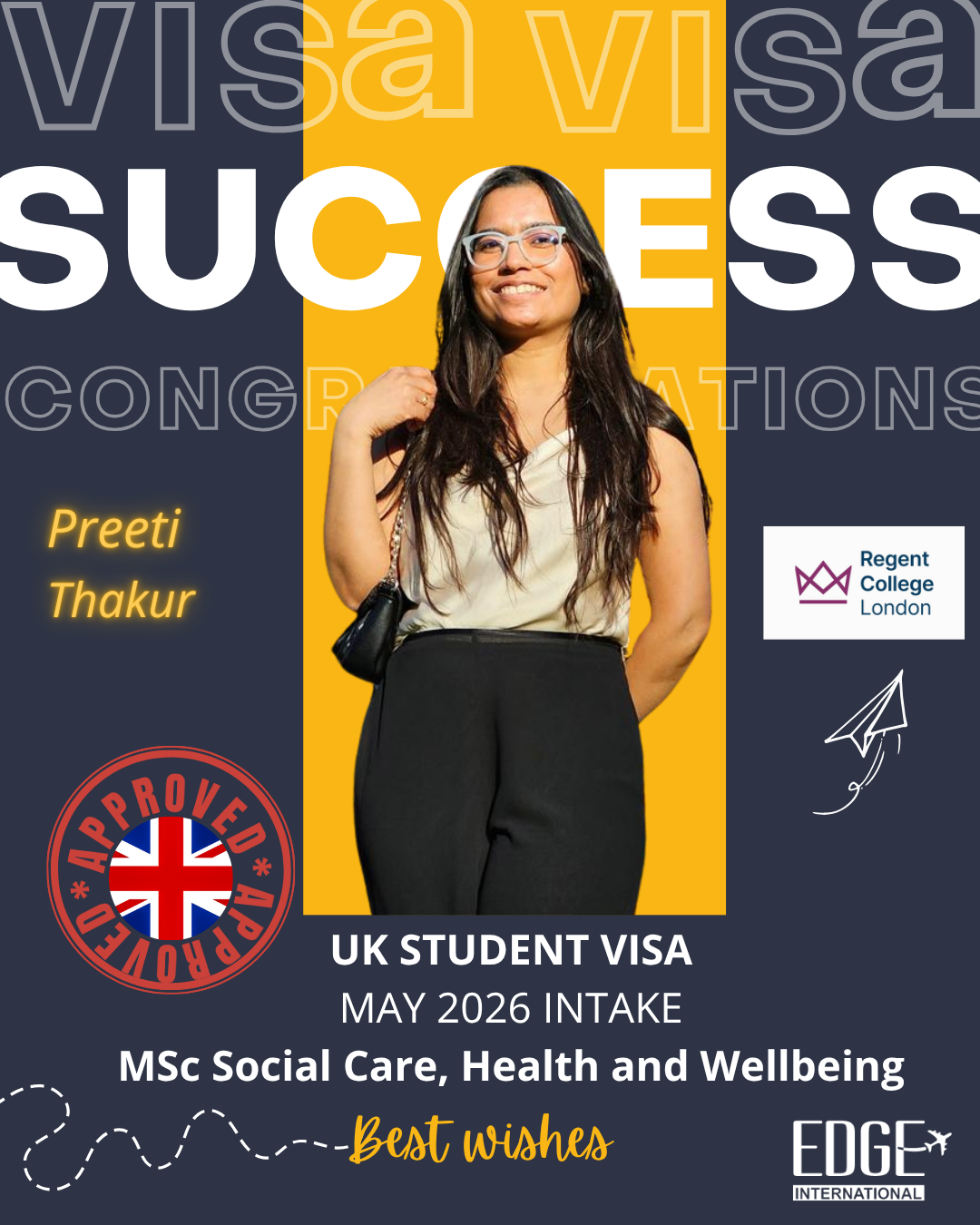 Preeti Thakur - Student Visa - May 2026 Intake - MSc Social Care Health and Wellbeing