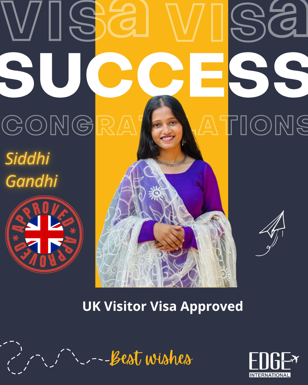Siddhi Gandhi - Visitor Visa Approved