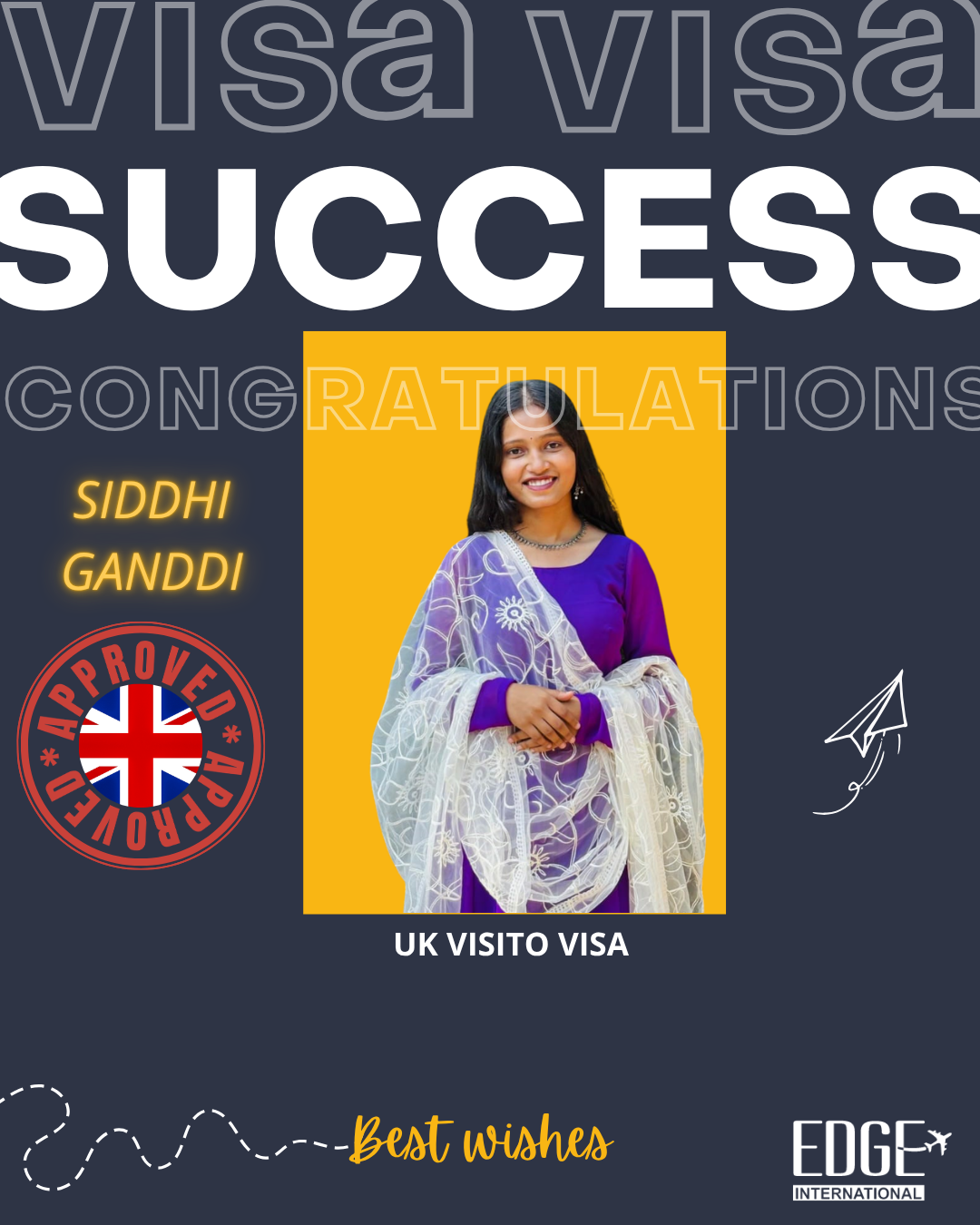 Siddhi Gandhi - Visitor Visa Approved