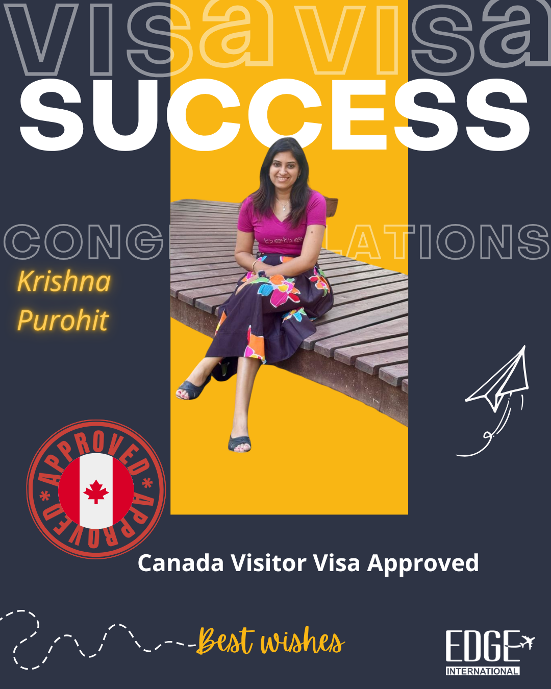 Krishna Purohit - Visitor Visa Approved