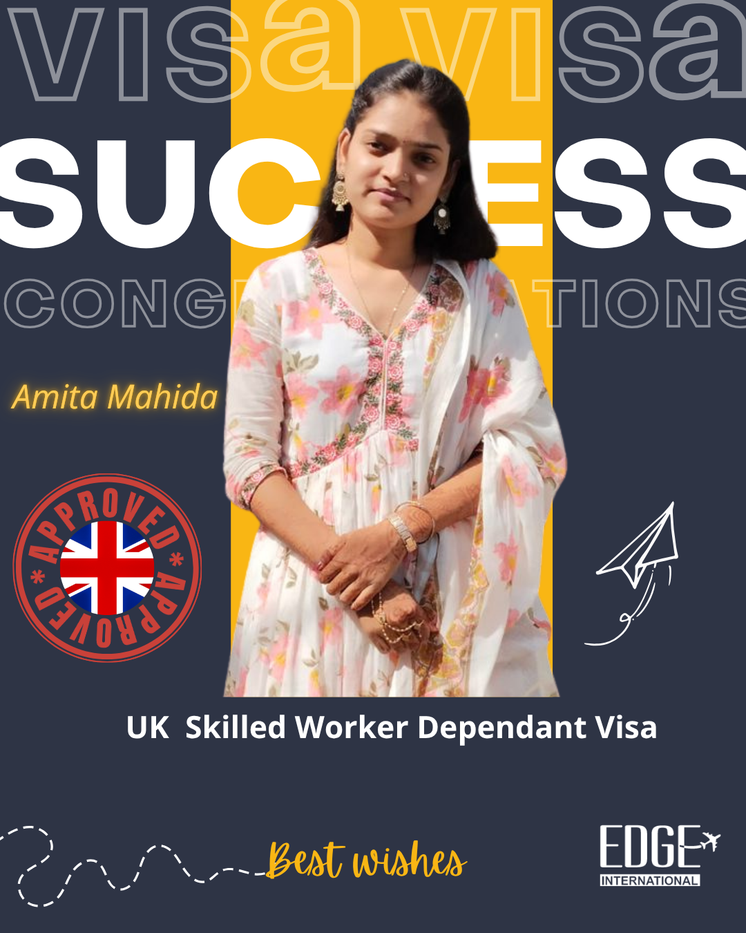 Amita Mahida - Skilled Worker Dependant Visa Approved