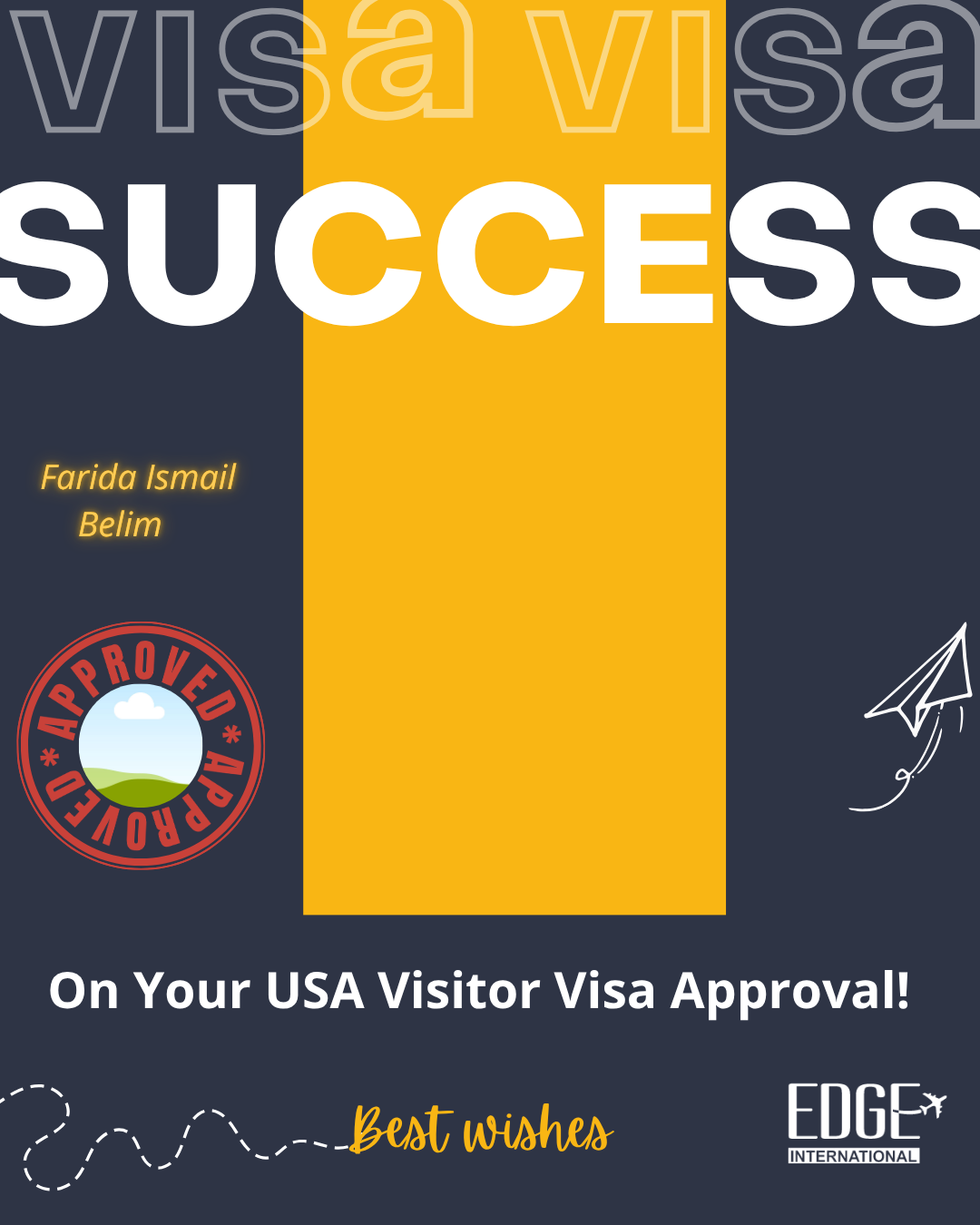Farida Ismail Belim - Visitor Visa Approval