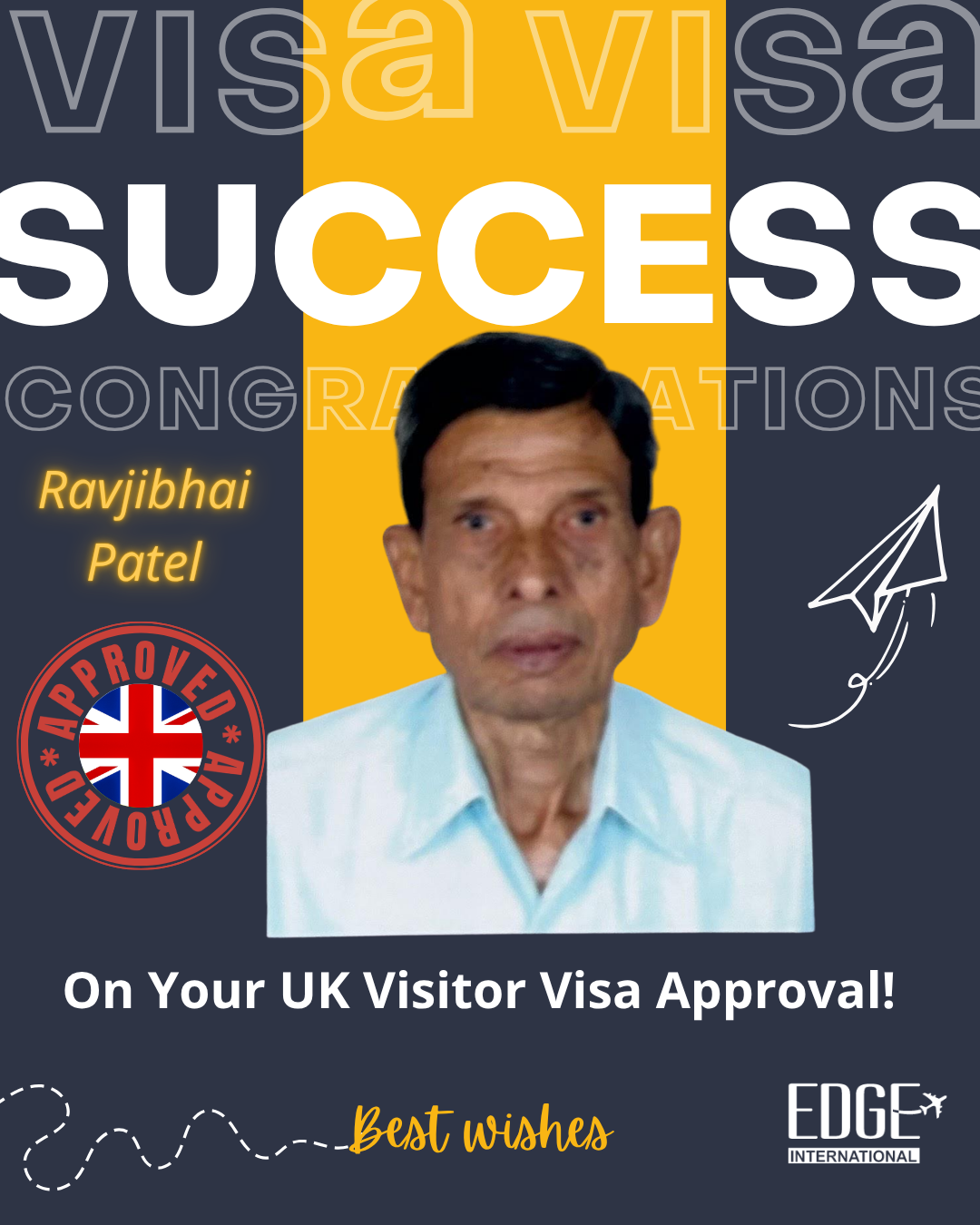 Ravjibhai Patel - Visitor Visa Approval