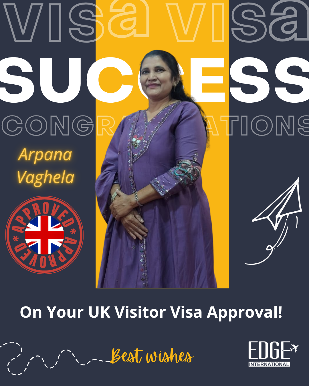 Arpana Vaghela - Visitor Visa Approval