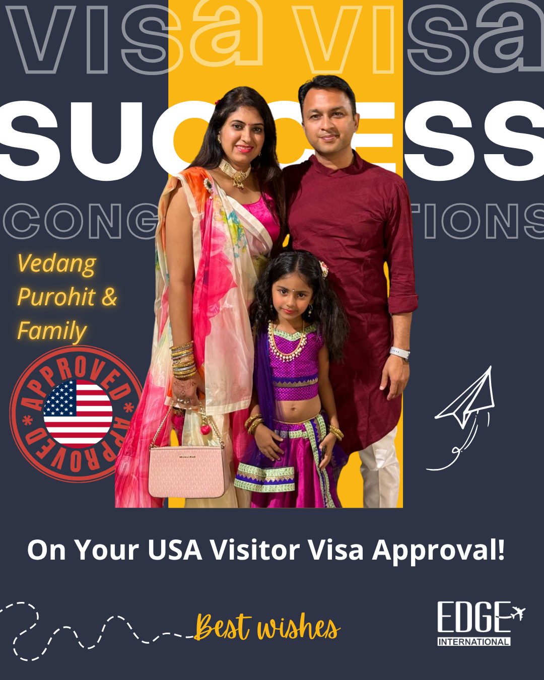 Vedang Purohit & Family - Visitor Visa Approval