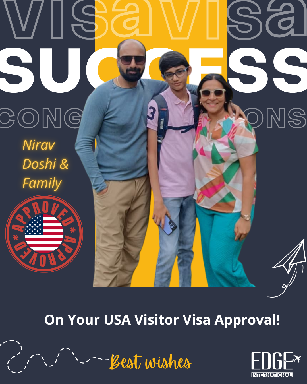 Nirav Doshi & Family - Visitor Visa Approval
