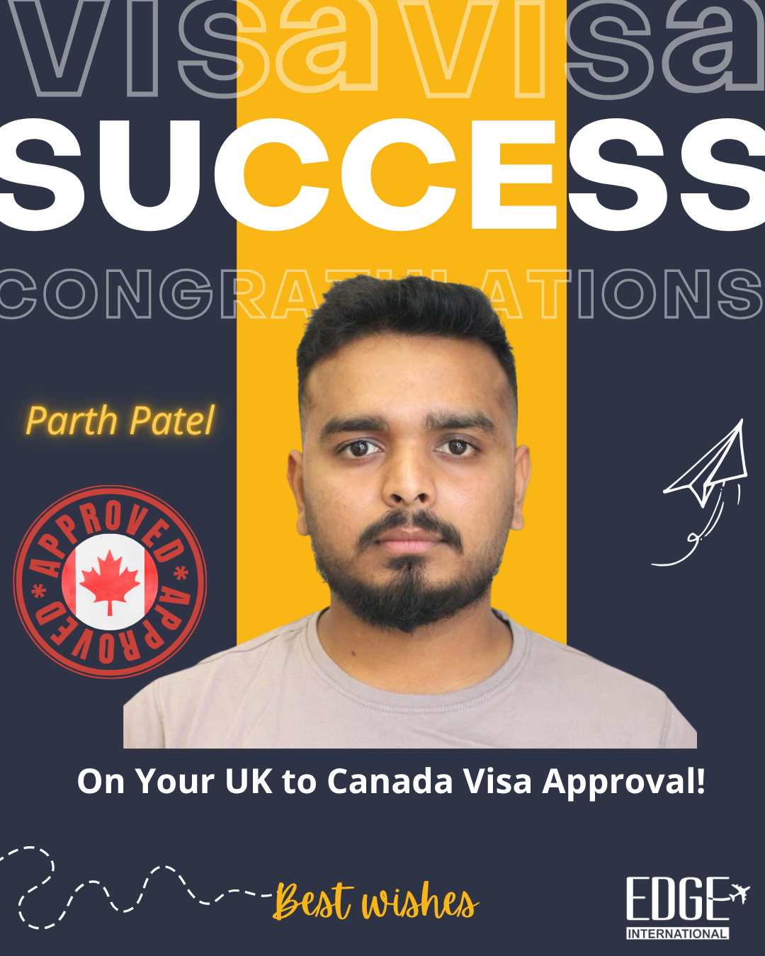 Parth Patel - UK to Canada Visa Approval
