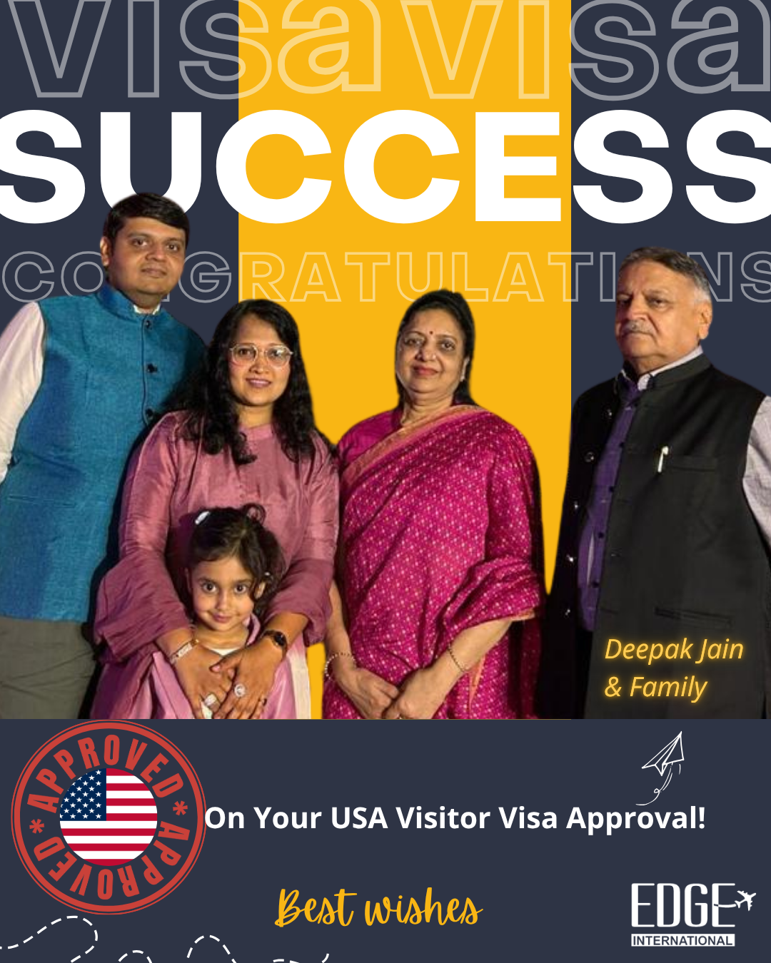 Deepak Jain & Family - Visitor Visa Approval