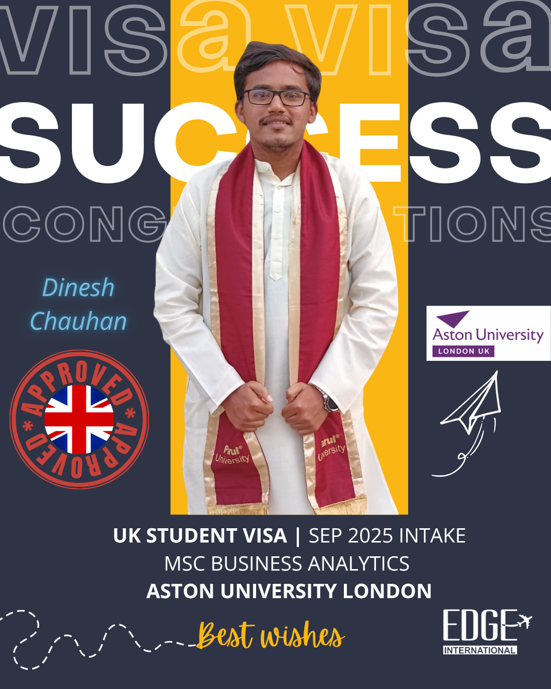 Dinesh Chauhan - Student Visa - Sep 2025 Intake - MSc Business Analytics - Aston University London